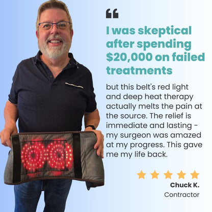 3-in-1 Red Light Therapy & Vibration Massage Belt