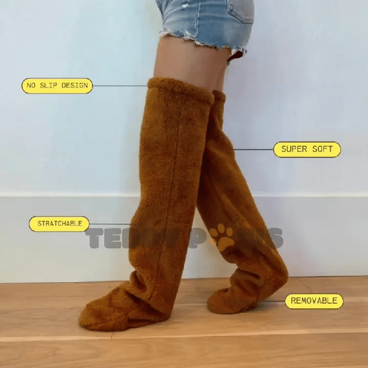 High Fuzzy Long Socks Winter Warm Cold Leg Knee Joint