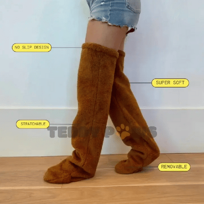 High Fuzzy Long Socks Winter Warm Cold Leg Knee Joint