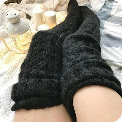 Over Knee Socks Thigh Cable Knitted High Boot Socks