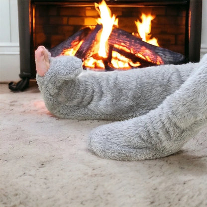 High Fuzzy Long Socks Winter Warm Cold Leg Knee Joint