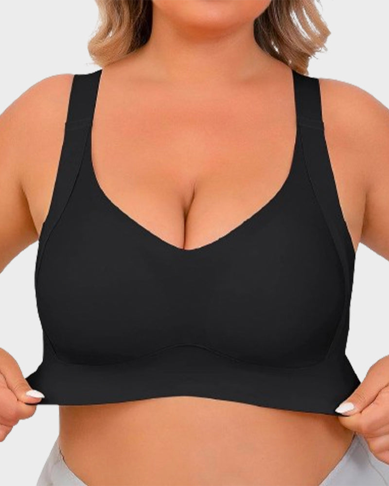 Daily Comfort Wireless Shaper Bra-BLACK+GREY+SKIN