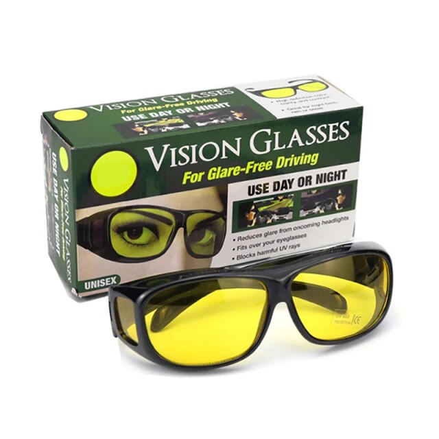 VisionGlasses™ Headlight Glasses with "GlareCut" Technology (Drive Safely at Night)