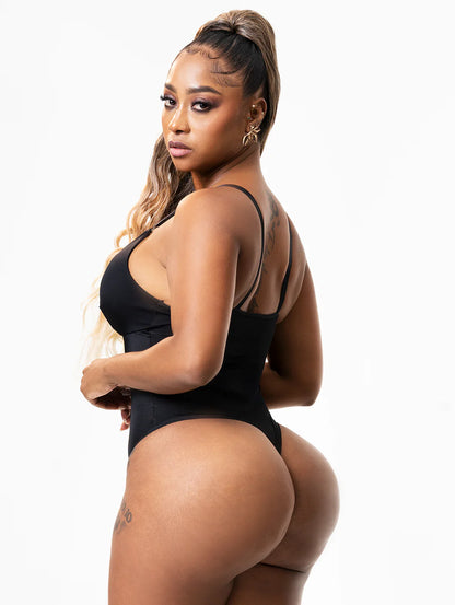 Comfy Tummy Control Shapewear Thong Bodysuit With Built-in Bra | Daily Use