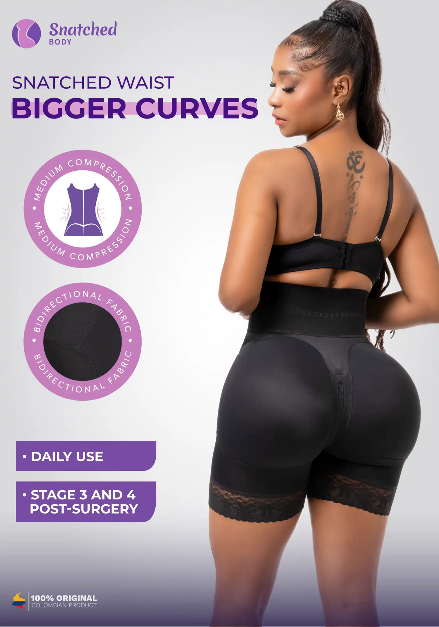 Short | Stage 3 Fajas High-Waisted Compression Shorts