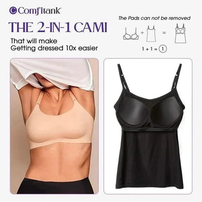 Women Tank Top with Built in Bra Camisole