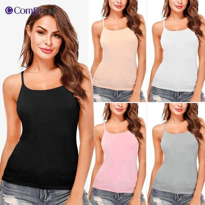 Women Tank Top with Built in Bra Camisole