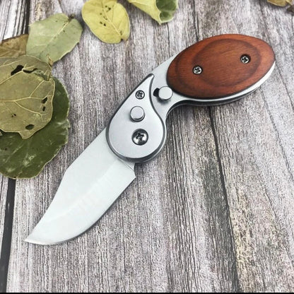 GFOUK™ Wood Handle Outdoor Mini Folding Knife