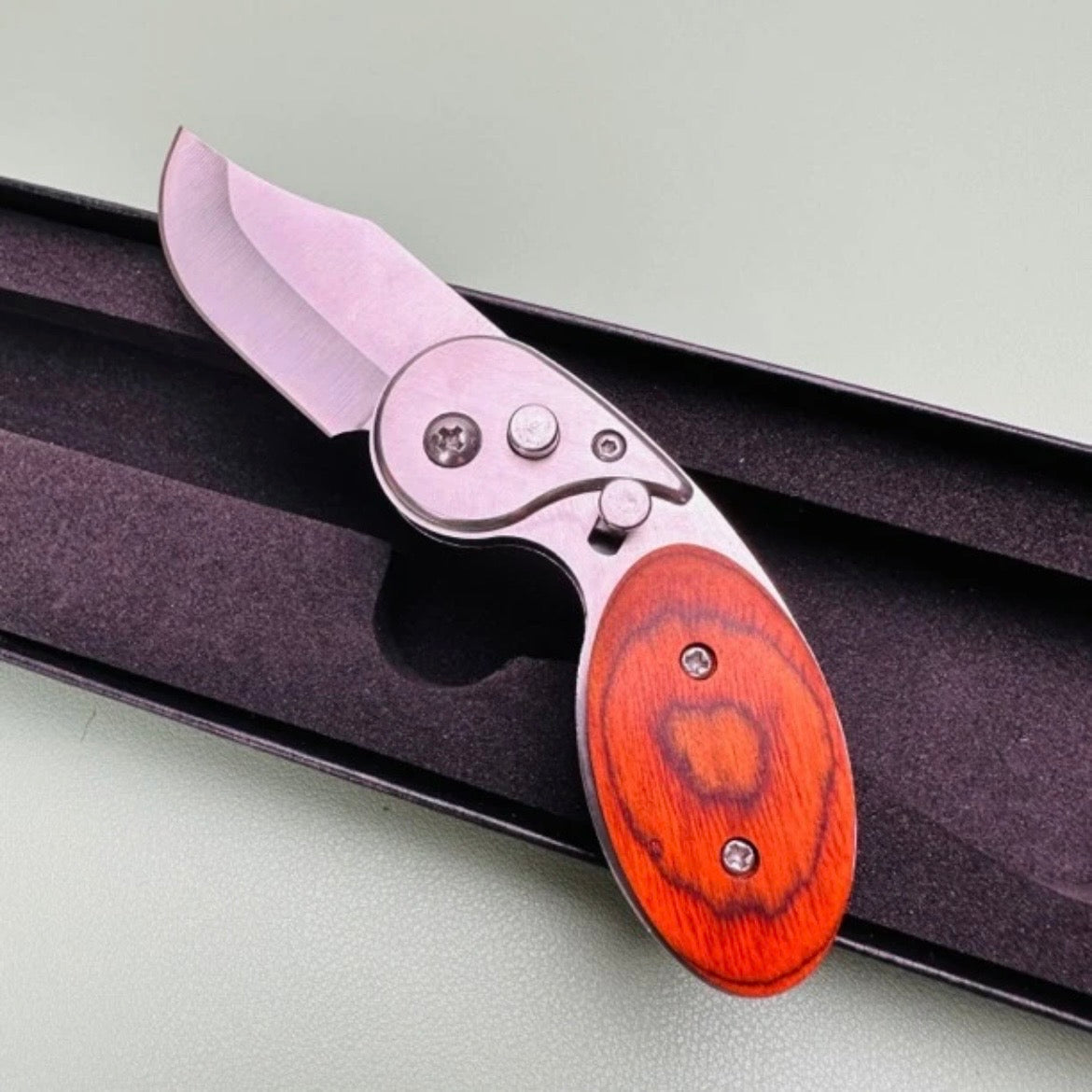 GFOUK™ Wood Handle Outdoor Mini Folding Knife