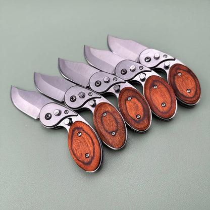 GFOUK™ Wood Handle Outdoor Mini Folding Knife