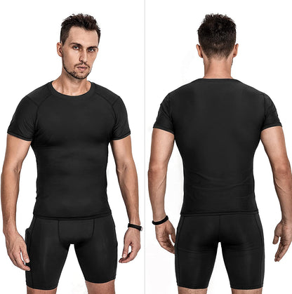 Niksa Cool Dry Compression Workout 3 Pack Shirts