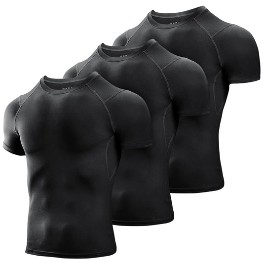 Niksa Cool Dry Compression Workout 3 Pack Shirts