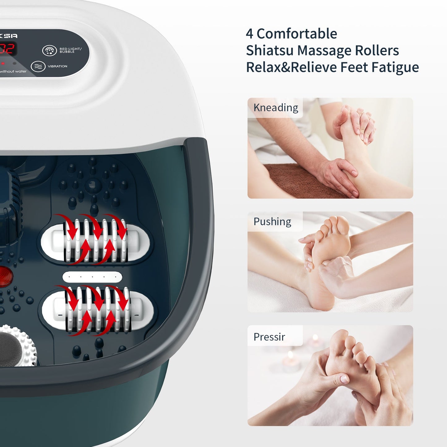 NIKSA Foot Spa Bath Massager with Heat