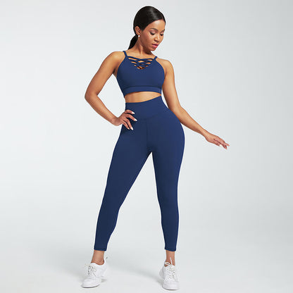 Workout Fitness Trousers Crop Tops（2PCS）