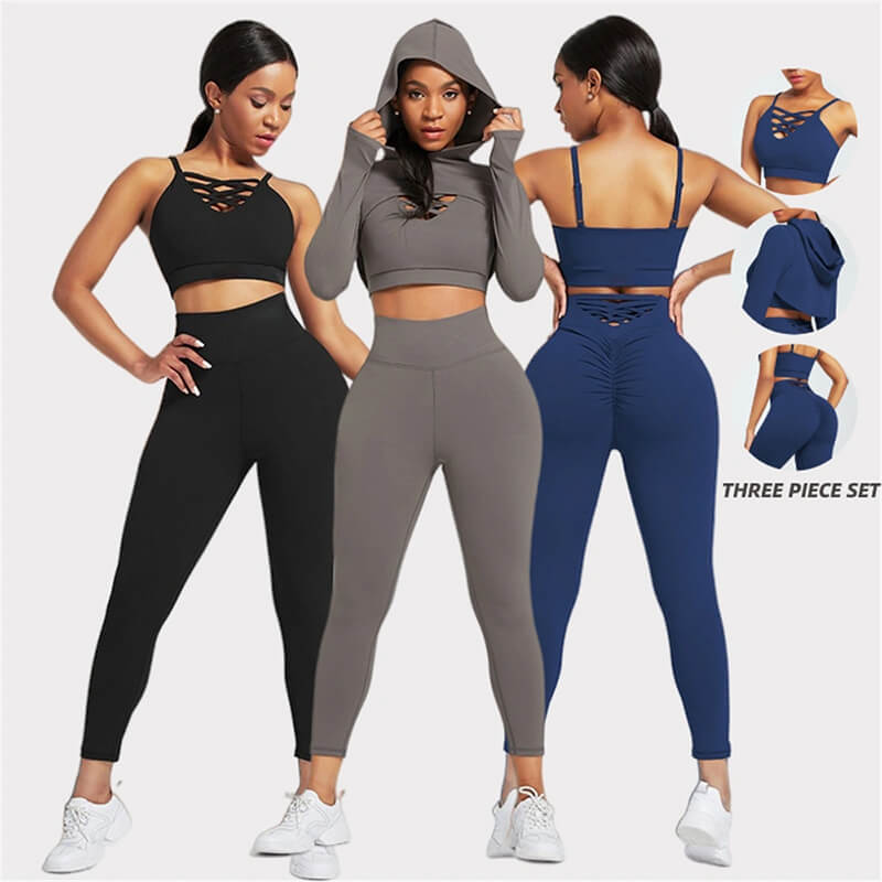 Workout Fitness Trousers Crop Tops（2PCS）